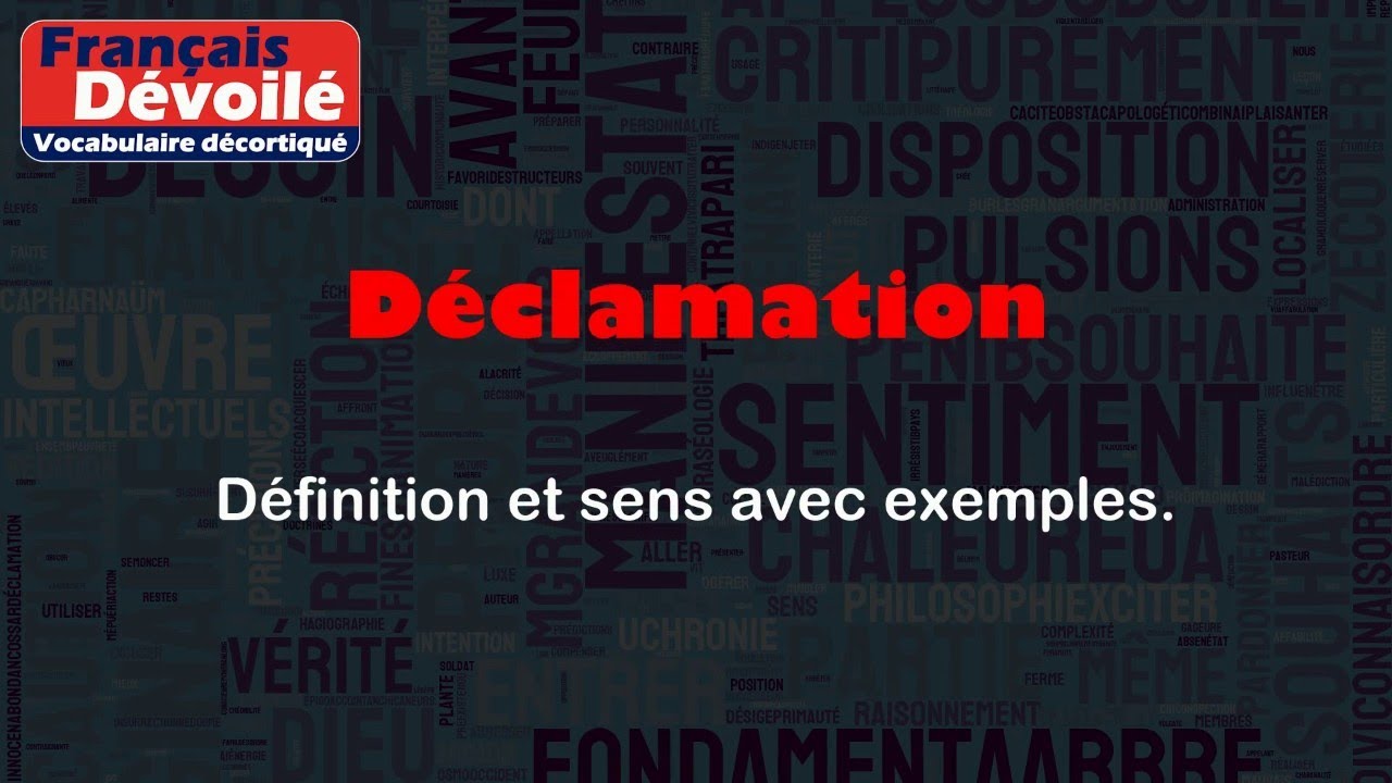 D&eacute;clamation