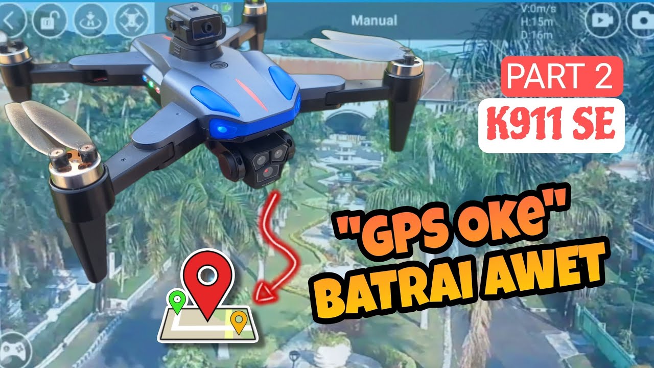 Terbang dengan mode GPS Drone K911 SE (Part 2)