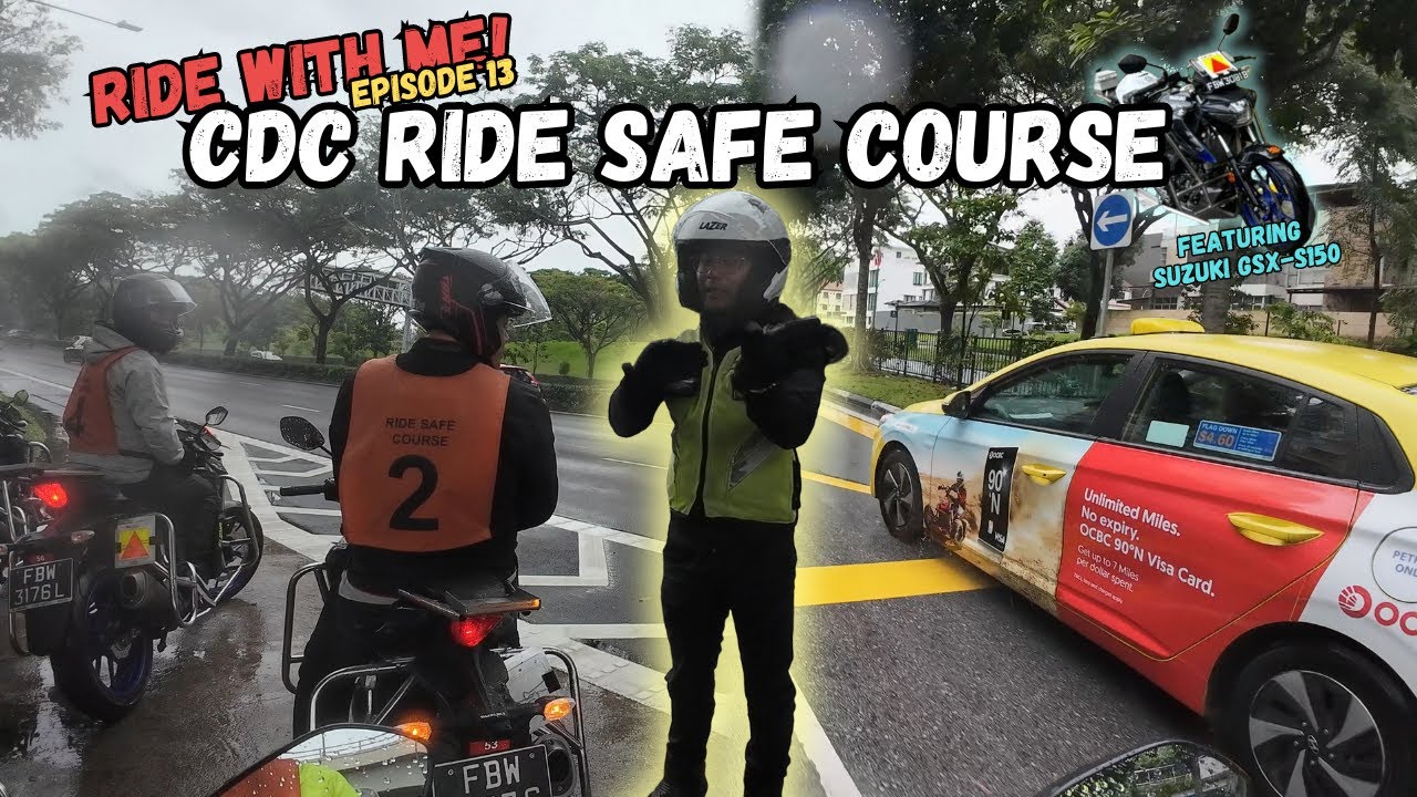 Taxi almost rammed into the group!? Also trying the new school bikes -CDC Ride Safe Course - RWM 13