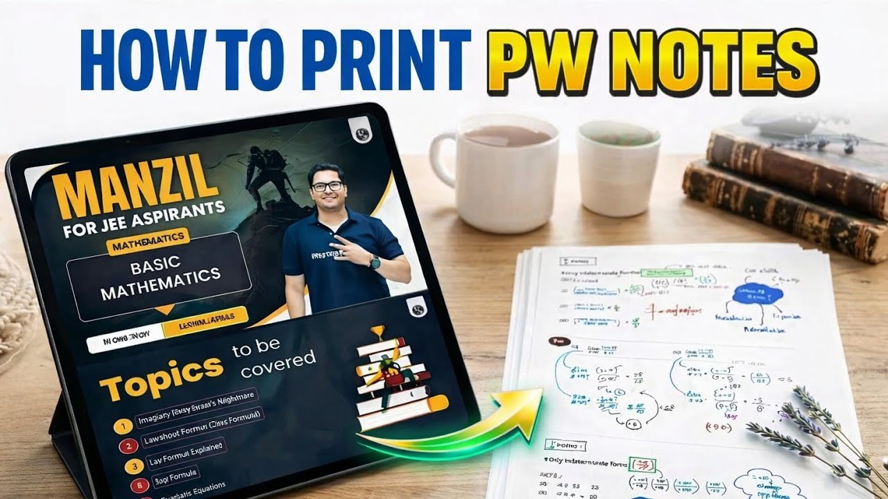 How to print pw notes in white background free 100% | #pw #physicswallah #unacademy #esaral #allen