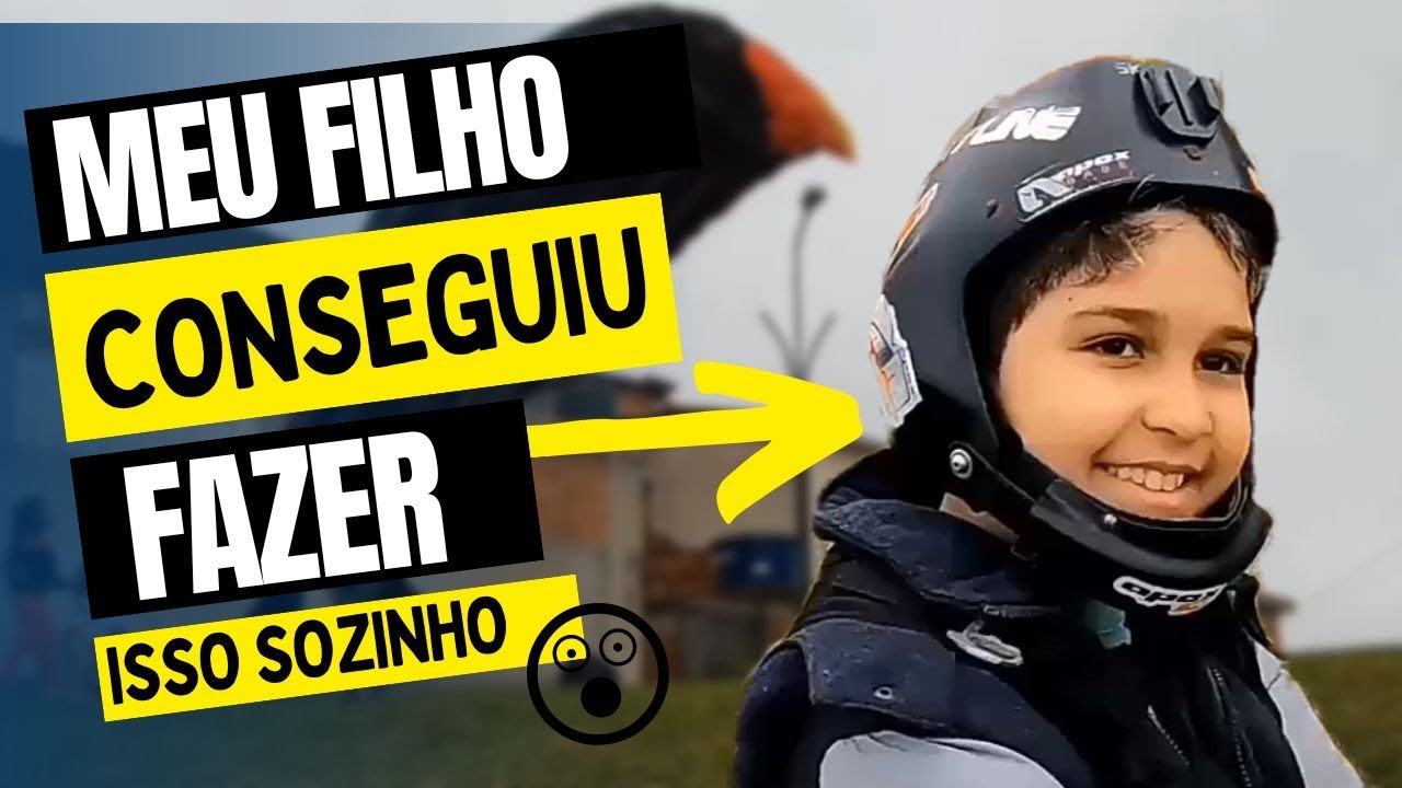 Meu filho come&ccedil;ou cedo no parapente! menor de idade no voo livre.