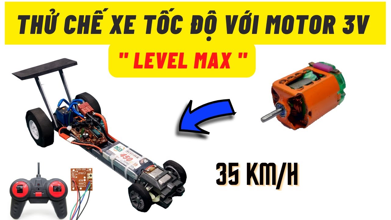 Thử Chế Xe Điều Khiển Bằng Motor 3v Độ 