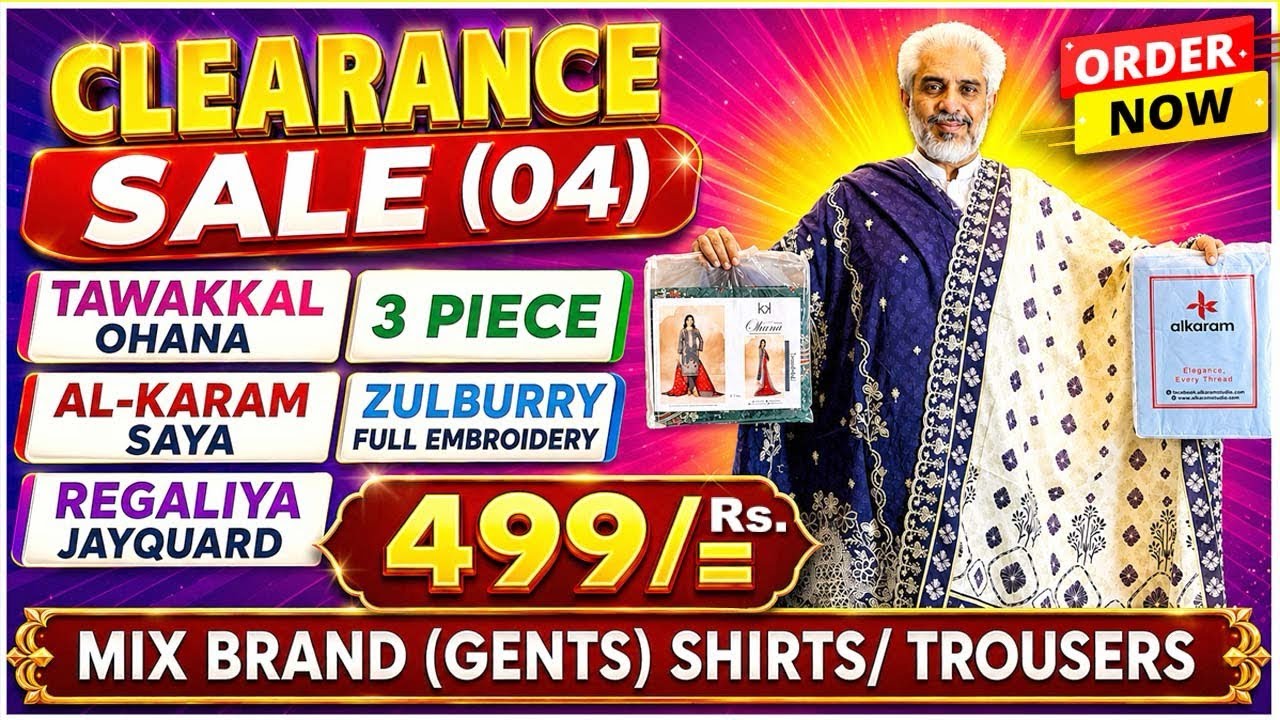 Sab sa sasta Branded clothes warehouse🎉 Alkaram | saya | Luxury Tawakkal | j. | Regalia With 90%OFF💯