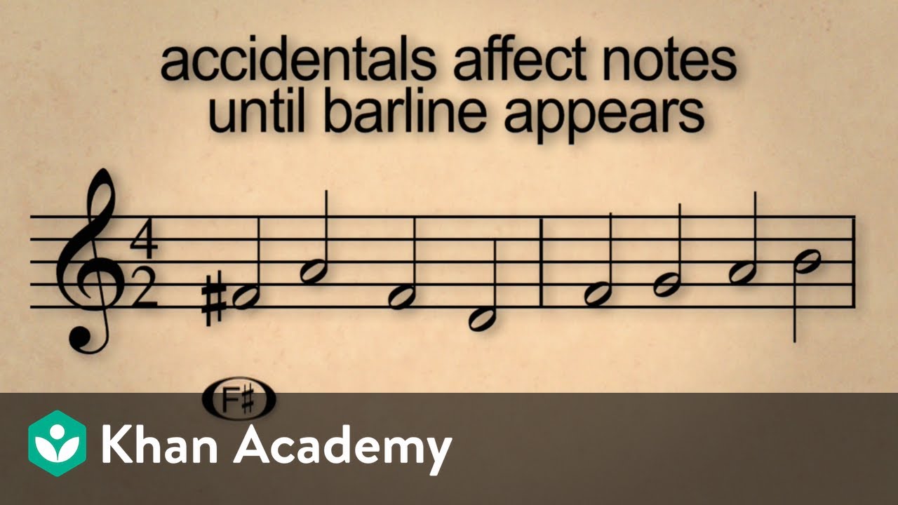 Lesson 8: Natural sign, more on accidentals and key signature | Music basics | Music | Khan Academy