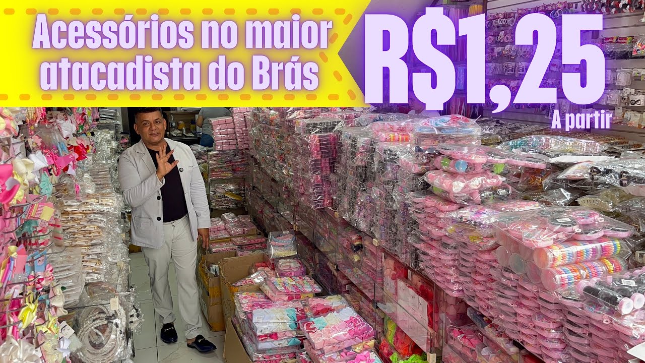 NO BR&Aacute;S TEM ! R$1,25 COMPRE ACESS&Oacute;RIOS PARA CABELO NO MAIOR ATACADISTA E DISTRIBU&Iacute;DO DO BR&Aacute;S