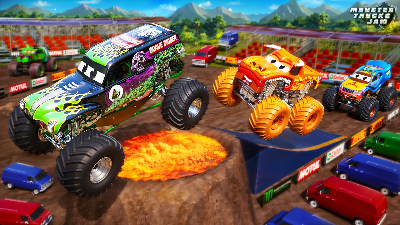 Monster Jam World — БЕЗУМНЫЕ гонки, фристайл и скоростные прыжки | Grave Digger El Toro Loco