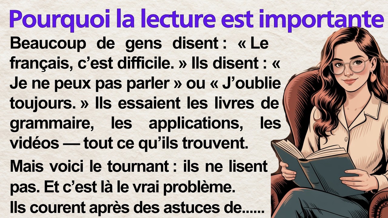 Why Reading Is So Important 📖 | Learn French Through Simple Story (A1&ndash;A2) | Frenchy tales