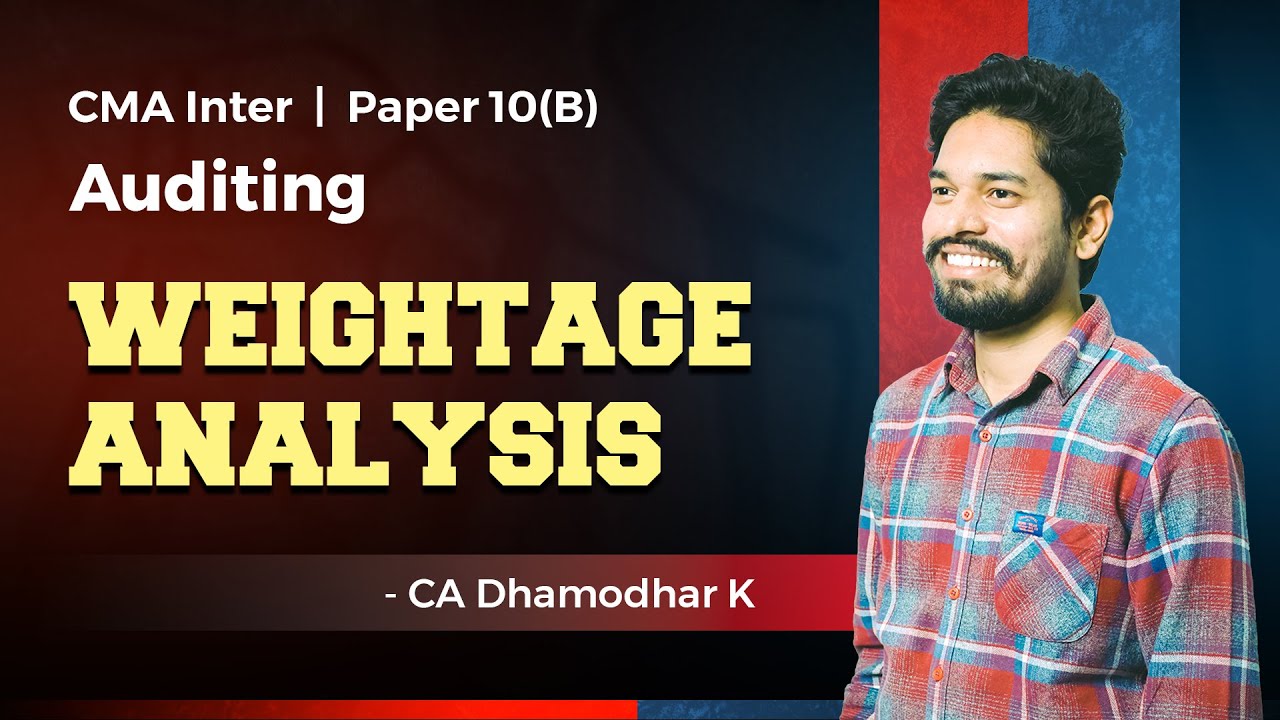 CMA INTER  AUDITING ABC  ANALYSIS || DEC 2024 || BY CA DHAMODHAR K