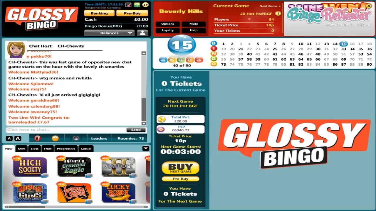 Glossy Bingo - Video Review by BingoReviewer