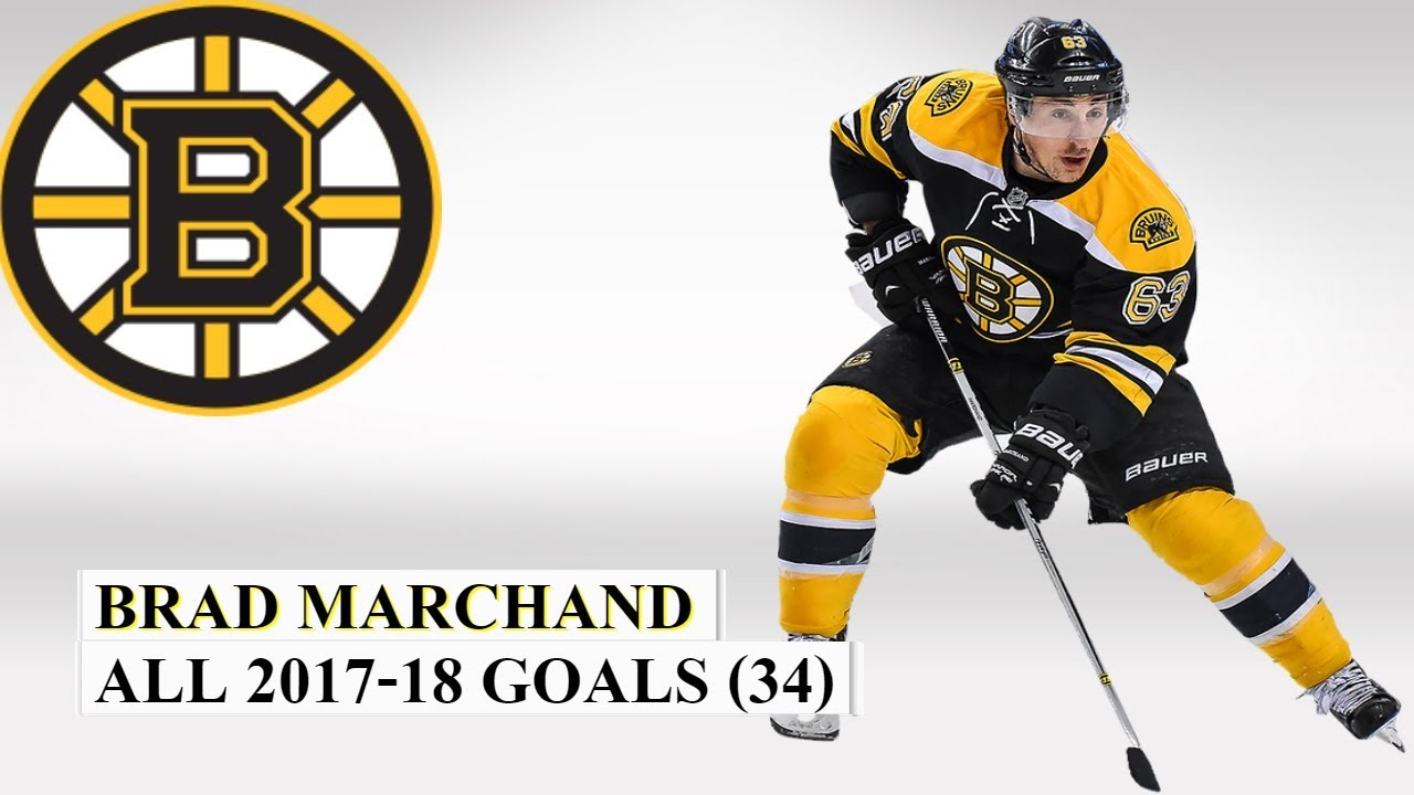 Brad Marchand (#63) All 34 Goals of the 2017-18 NHL Season