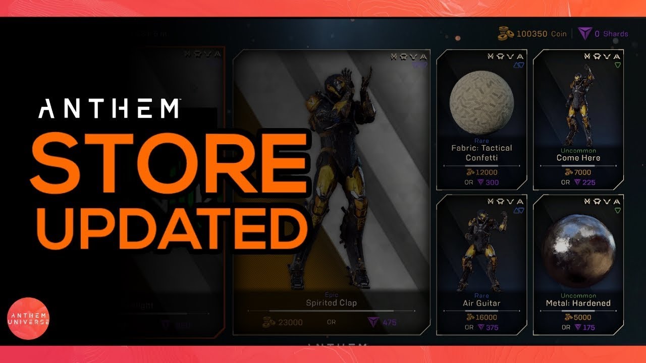 Anthem | Store Updated - 26 March