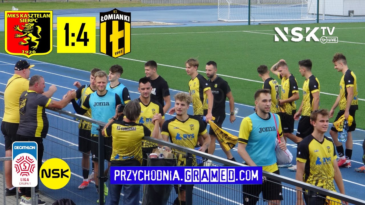 tv.nsk.pl [bramki] MKS Kasztelan Sierpc - KS Łomianki 1:4 (0:1) 2024-08-11 12:00 V liga mazowiecka I