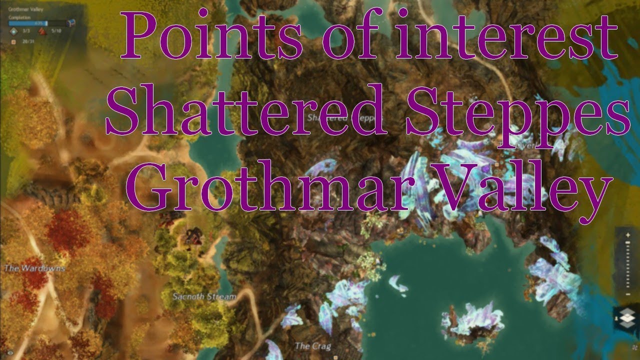 Gw2 : Points of interest, Shattered Steppes, Grothmar Valley