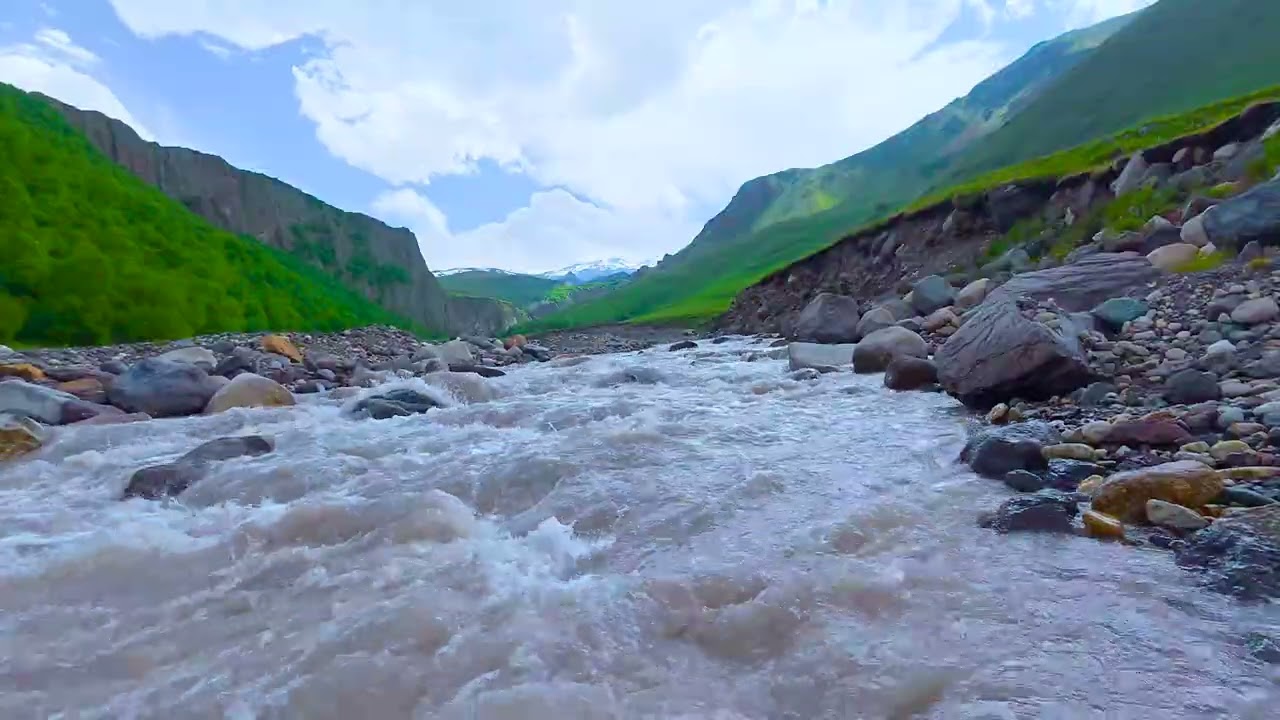 Soothing Mountain Stream🏞️Peaceful Water Sounds for Relaxation & Focus. Original sound and video4K