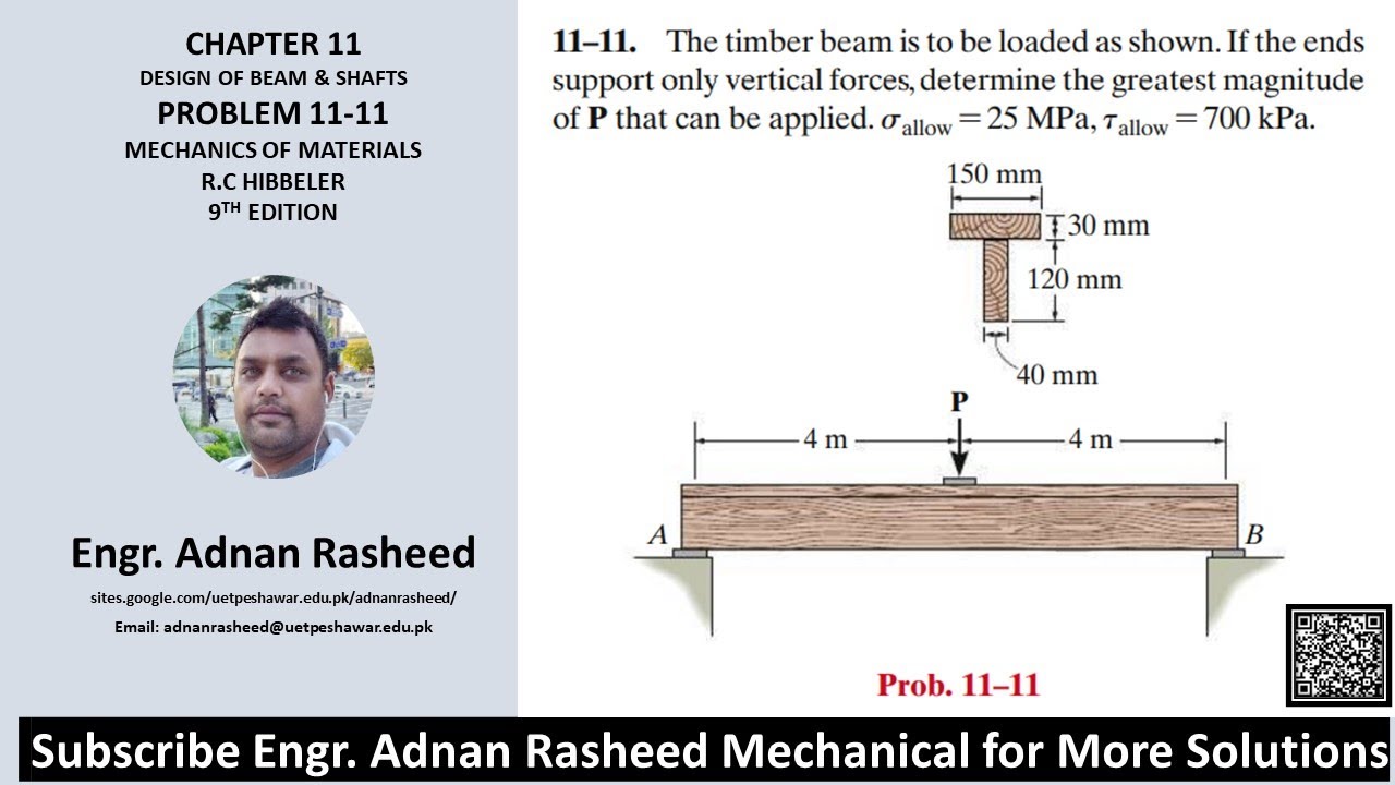 11-11 Design of beam and shaft| Mechanics of Materials RC Hibbeler