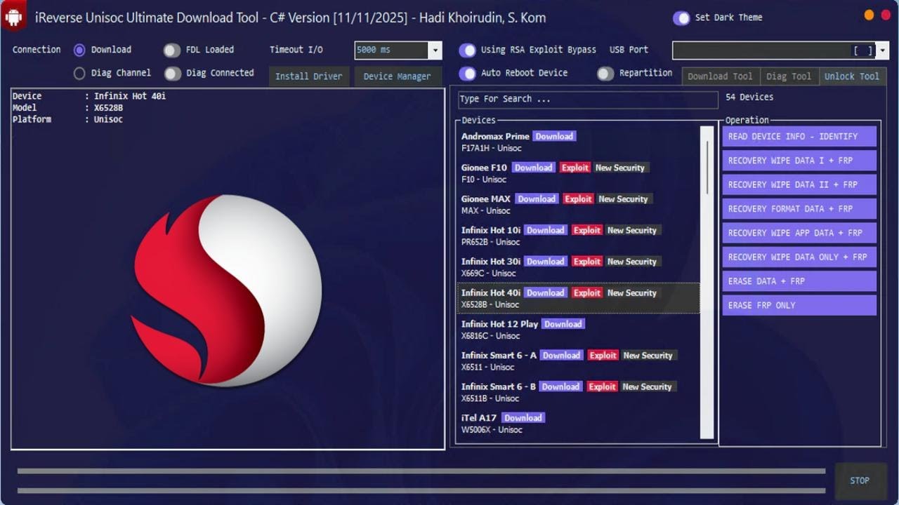 iReverse Unisoc Ultimate Tool &ndash; SPD Phones Free 2025 Cover Almost All Unisoc Firmware Operations