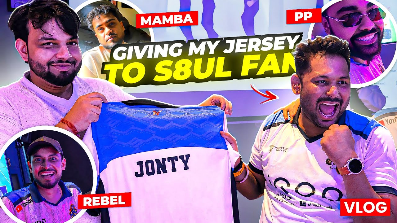 Maine Apni Jersey Ek S8UL Fan Ko Dedi Aur Humne Kari Hyderabad Me Watchparty #vlog #s8ul #funny 