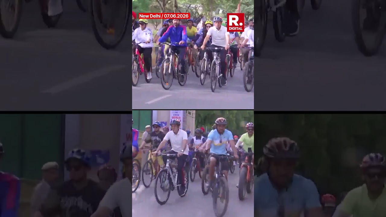 Union Minister Mansukh Mandaviya, Actor Vikrant Massey Join &lsquo;Fit India Sundays On Cycle&rsquo; Event