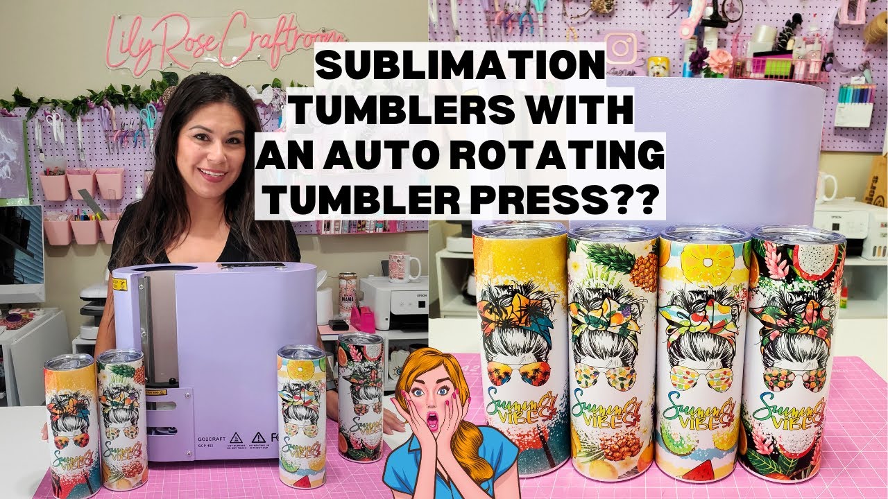 Upgrade Your Tumbler Game With The Go2craft Auto Rotating Tumbler Press For Sublimation Tumblers!