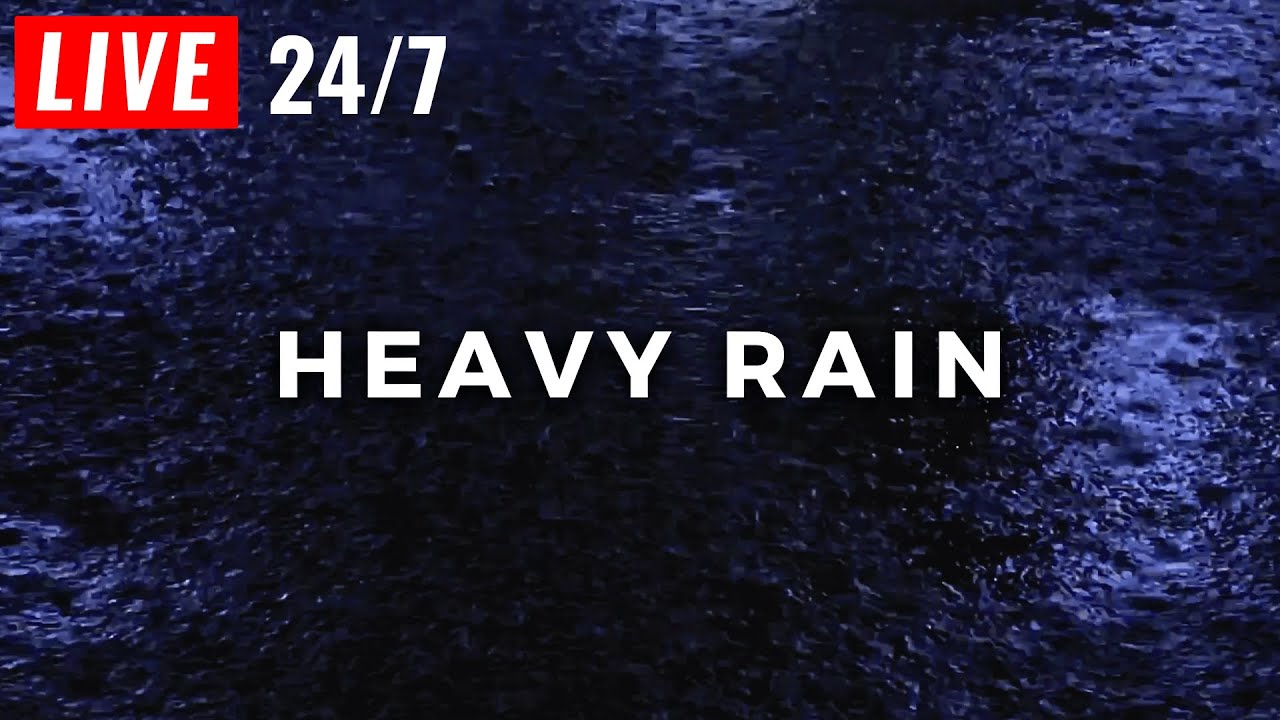 🔴 Heavy Rain to Sleep FAST - Torrential Rain to Stop Insomnia & Block Noises