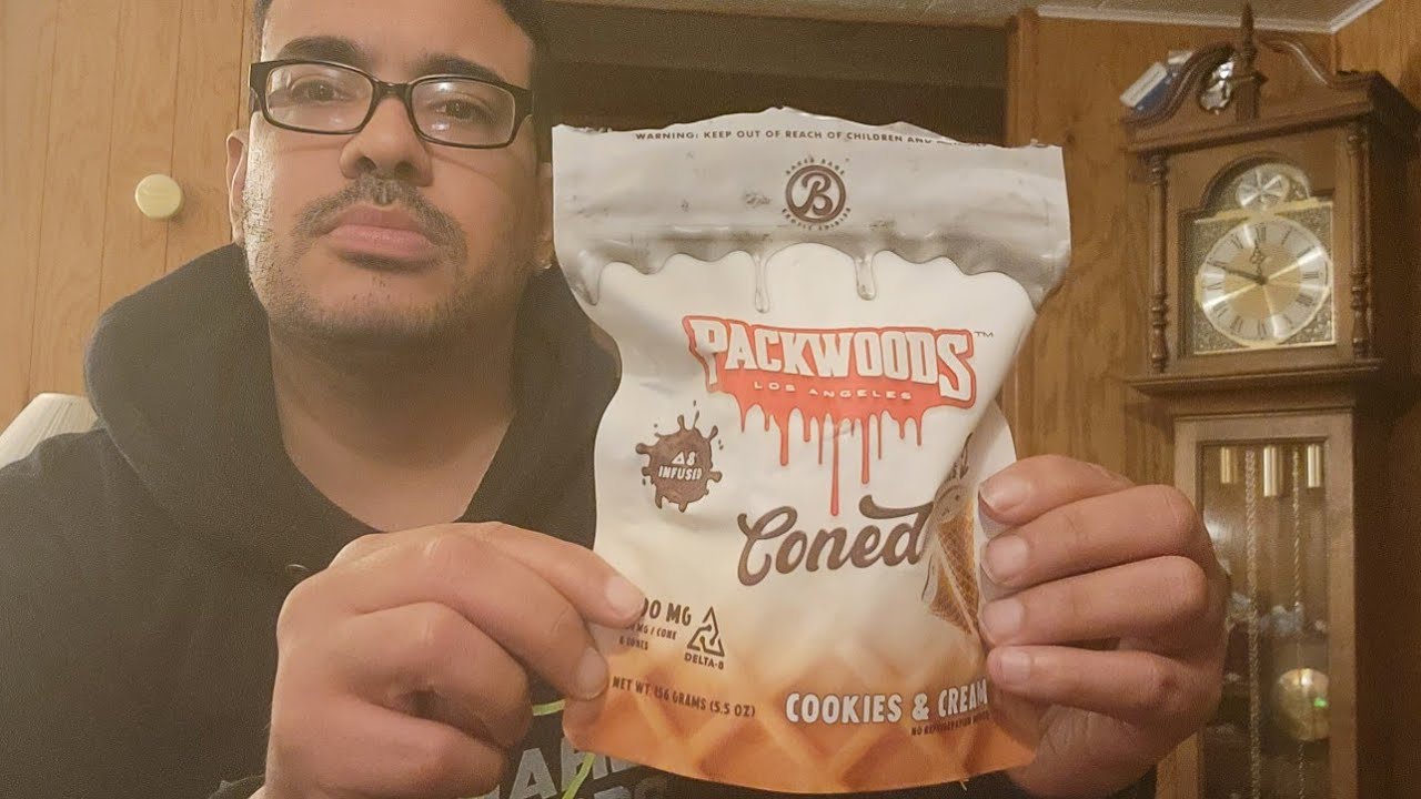 Cookies and cream delta 8 packwoods cones unboxinga ND review.
