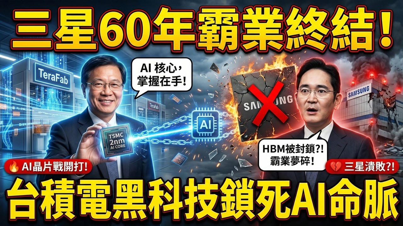 三星稱霸60年半導體霸業崩塌！台積電CoWoS黑科技鎖死AI命脈，2026記憶體末日真相曝光！#半導體 #台積電 #三星 #芯片戰爭 #AI芯片 #CoWoS先進封裝 #HBM高帶寬內存 #先進封裝
