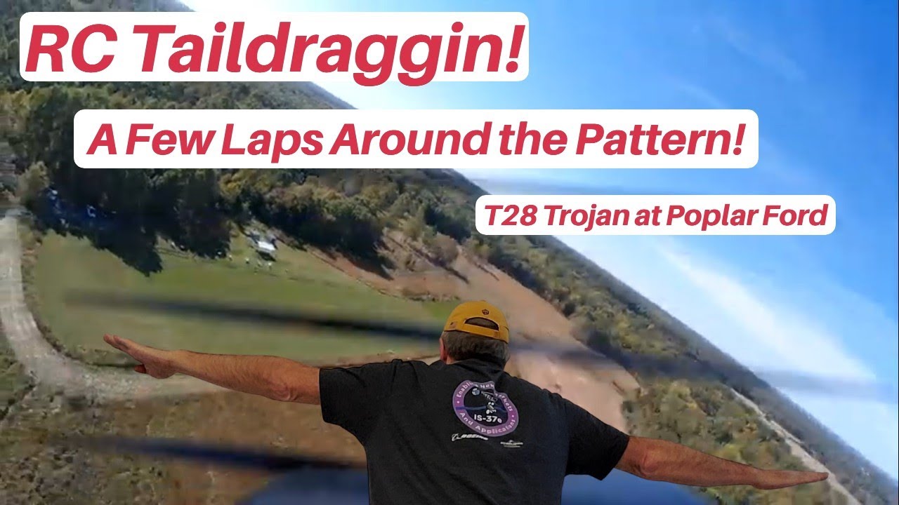 RC Taildraggin! E-flite T-28 Trojan at Poplar Ford Spektrum R/C