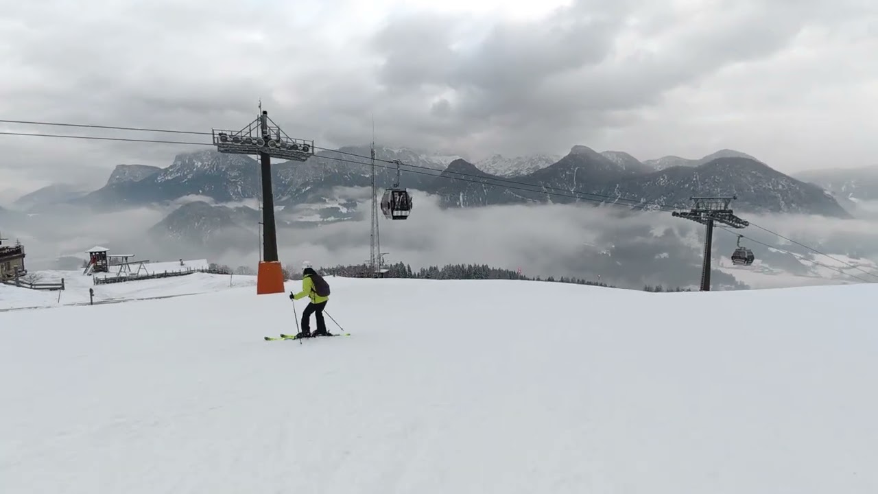 Coborâre 7 km pe schiuri fără oprire