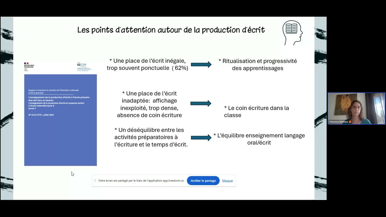[REPLAY] Se préparer à apprendre à écrire avec l'entrée dans la production d'écrits