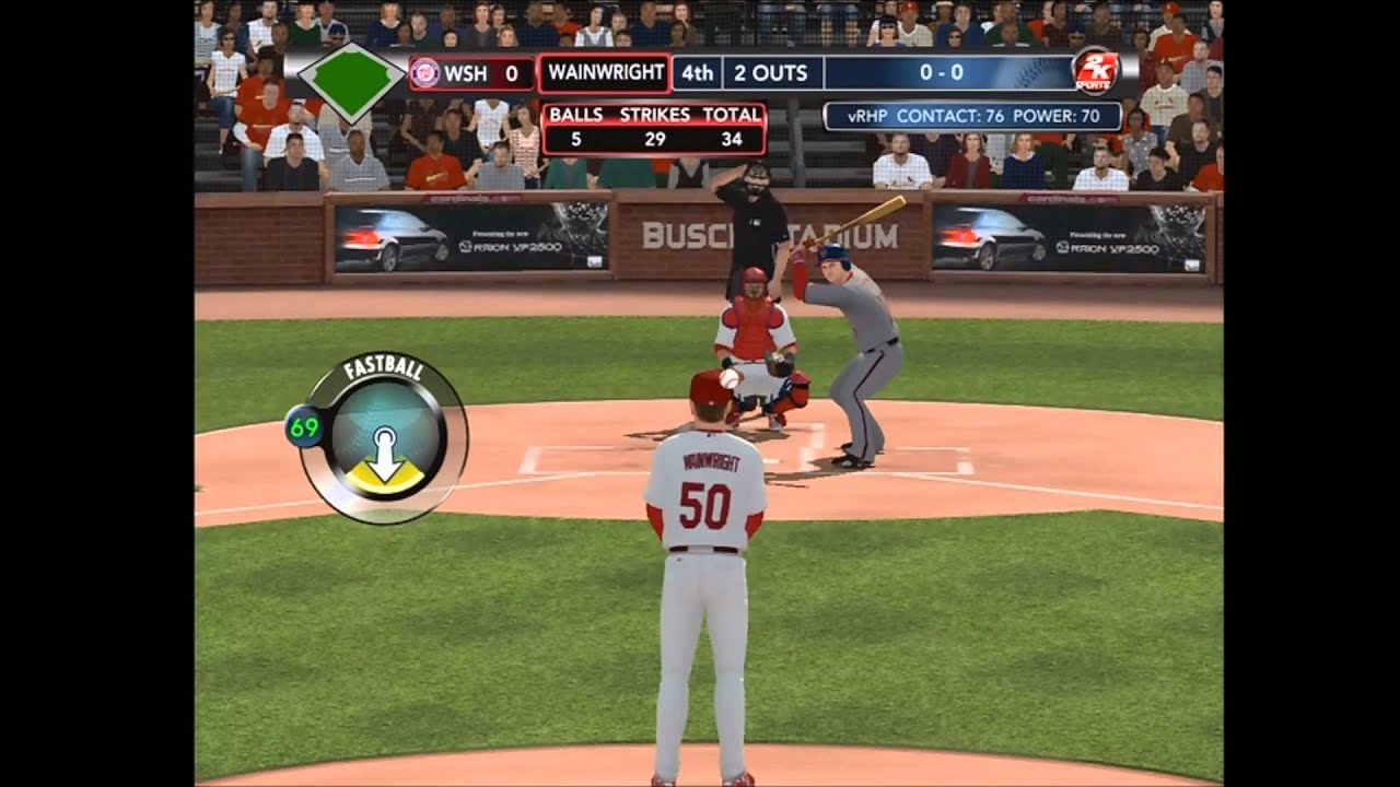 MLB 2k12 Adam Wainwright Perfect Game -All-Star level-