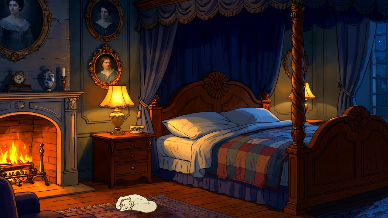 1920s oldies playing in another room in a midnight manor | vintage music for relaxing, sleeping