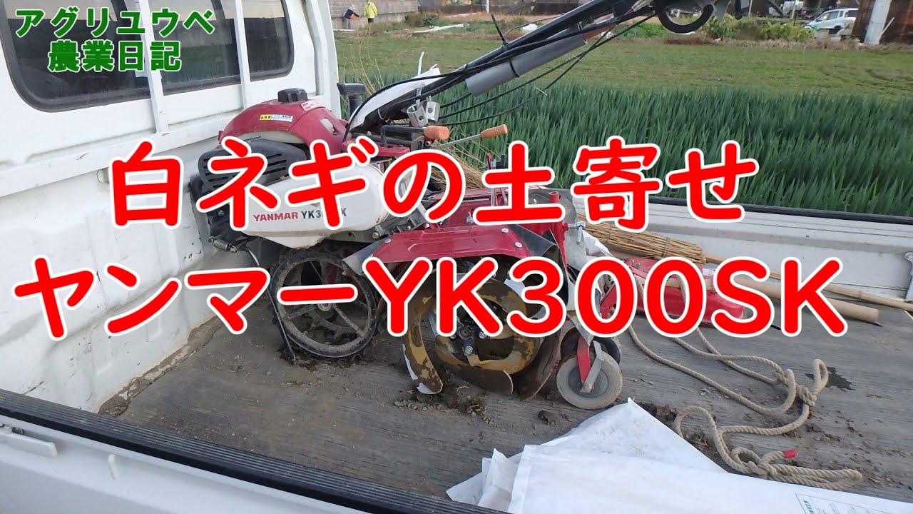 白ネギの土寄せ ヤンマーYK300SK