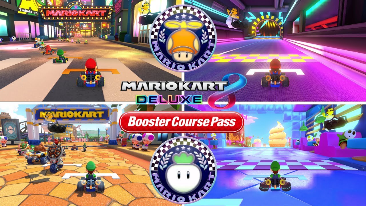 NEW Mario Kart 8 Deluxe Booster Course Pass DLC Wave 2 - All Tracks + 3 Star Ranking (4K 60FPS)