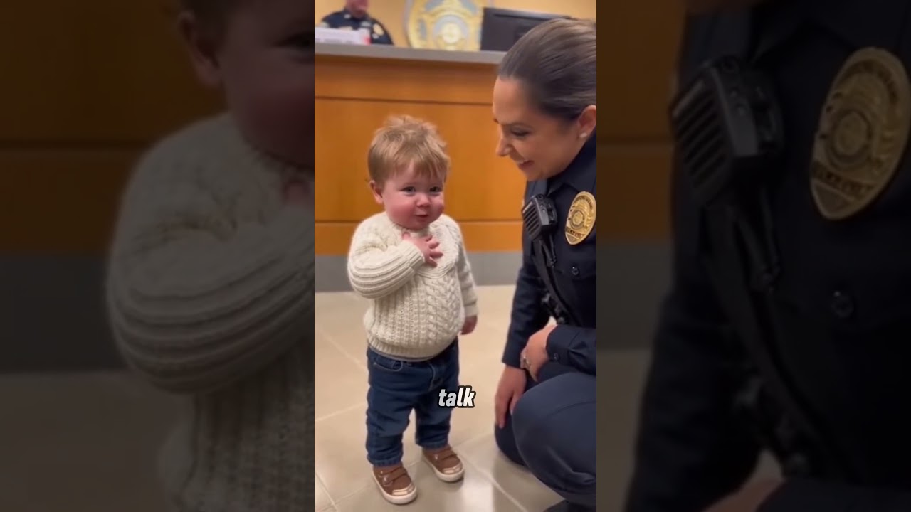 Baby Says His Heart Can&rsquo;t Handle the Police Officer 😂🚨❤️