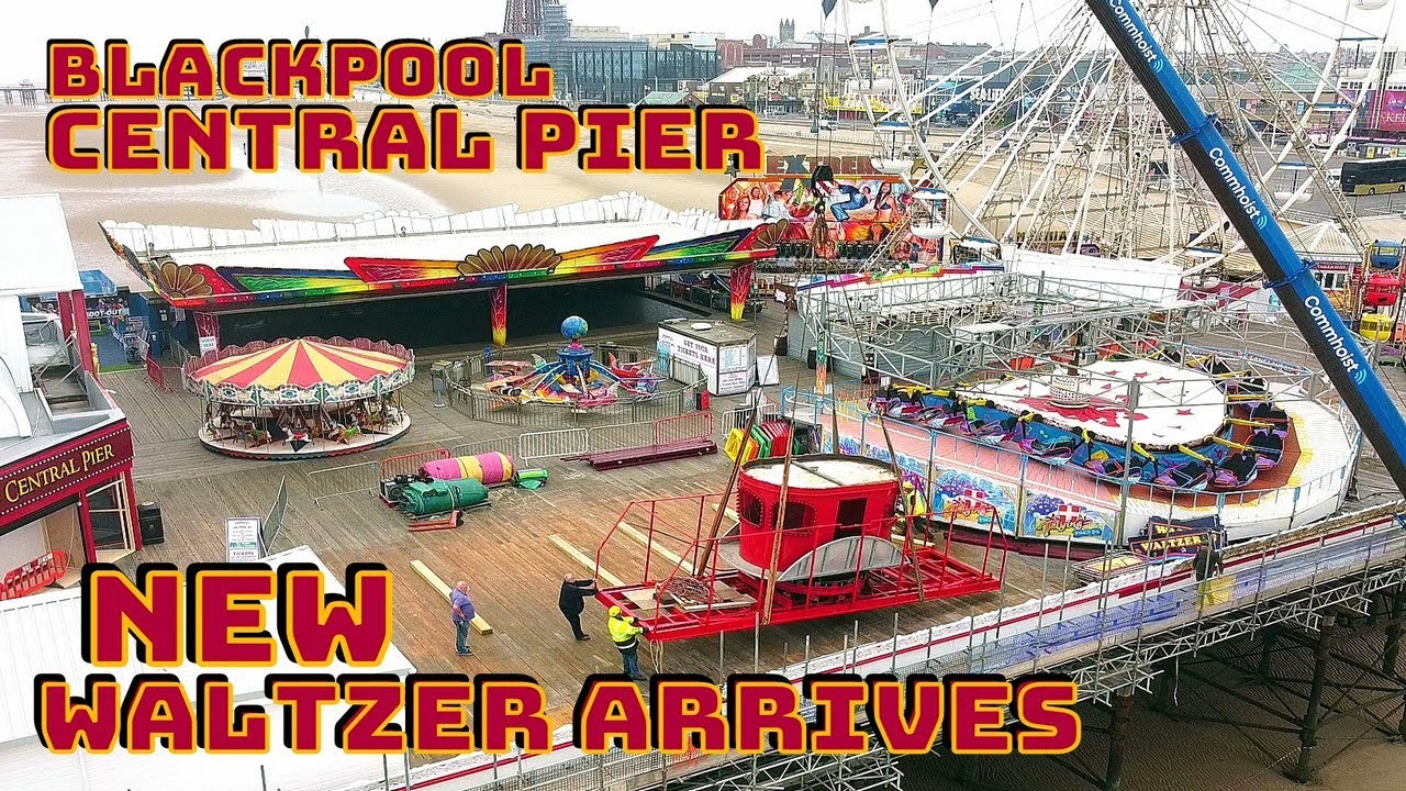 Blackpool Central Pier New Waltzer Arrives