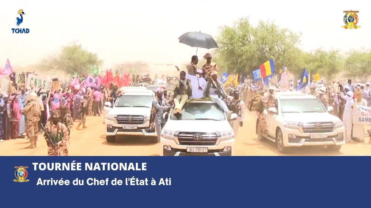 TOURNÉE NATIONALE - Arrivée du Chef de l'État à Ati