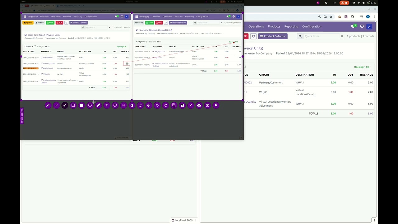 Odoo  Kardex (Stock Card Ledger)