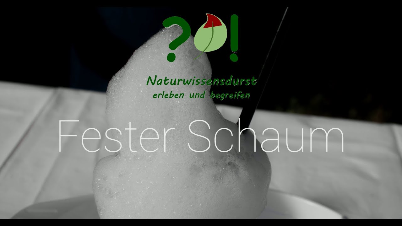 Fester Schaum Experiment | Naturwissensdurst