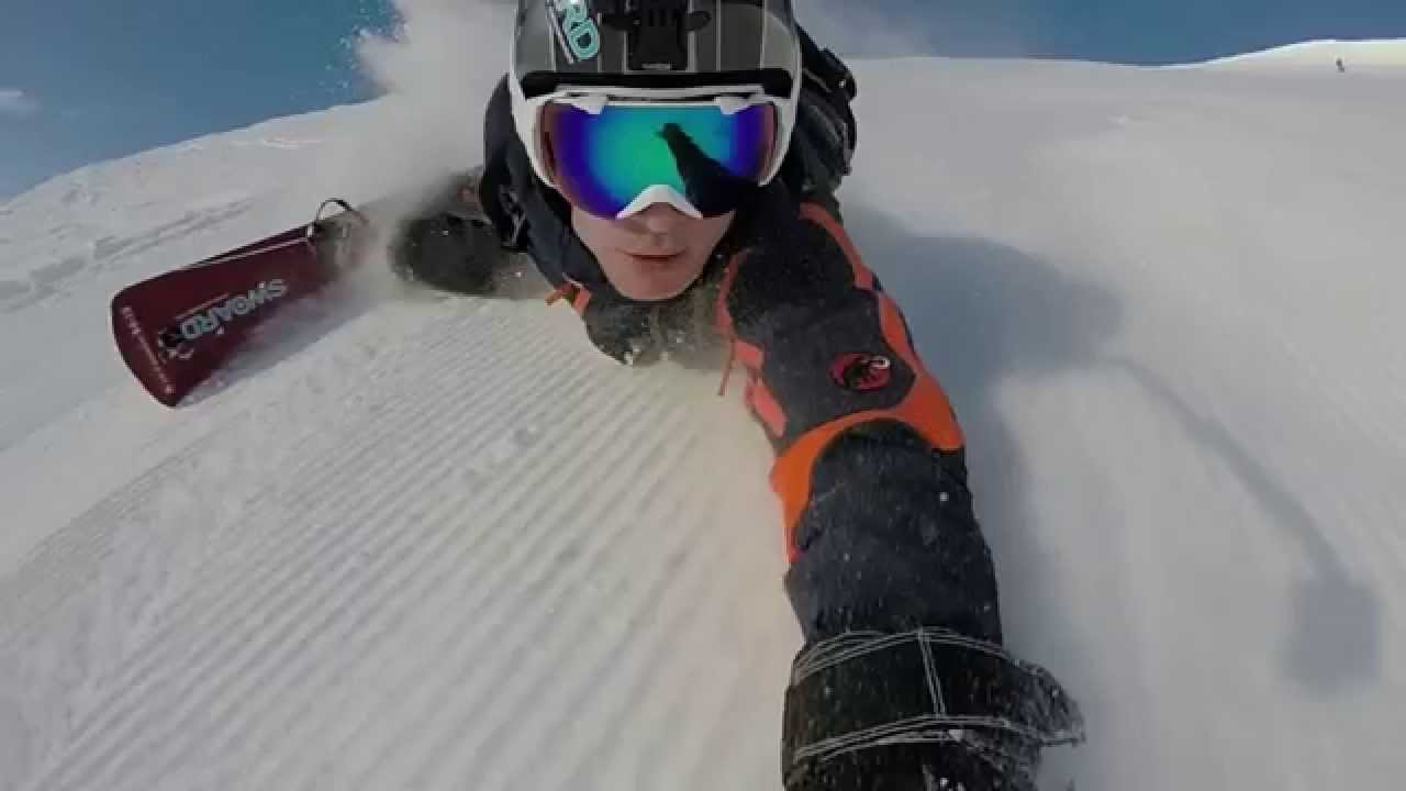 Snowboard Extreme Carving - Zinal 2015: 16x slow motion