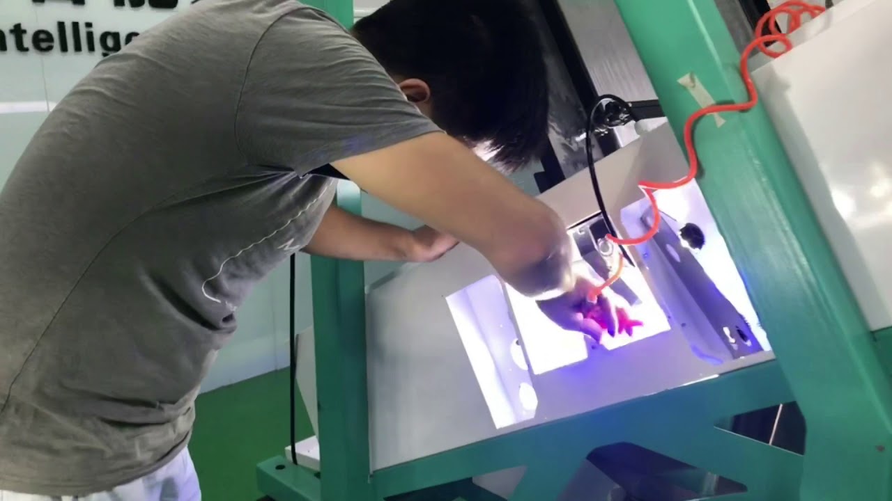How to clean the color sorter machine
