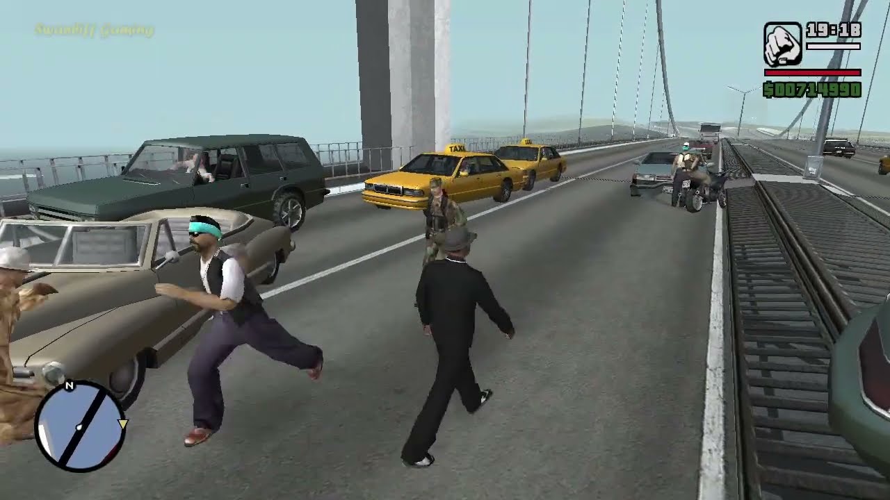 GTA SA | Highways of Mayhem #6 | Garver Bridge w/ Gangs & Army (PC)