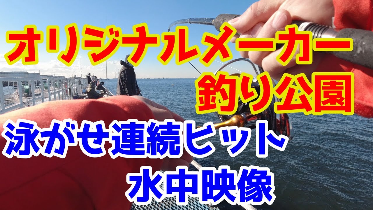 【オリジナルメーカー海づり公園】泳がせ釣りは夢がある Bait fish swim and catch the sea bass