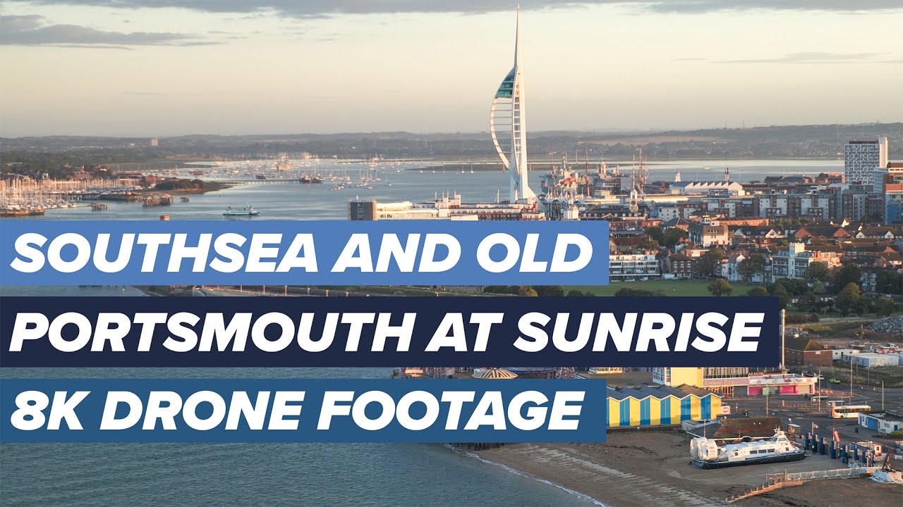Southsea & Old Portsmouth at Sunrise | 8K Drone Footage
