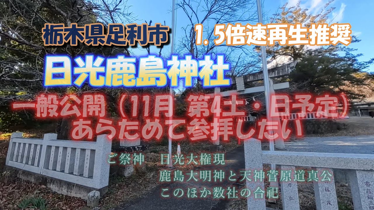 日光鹿島神社　栃木県足利市
