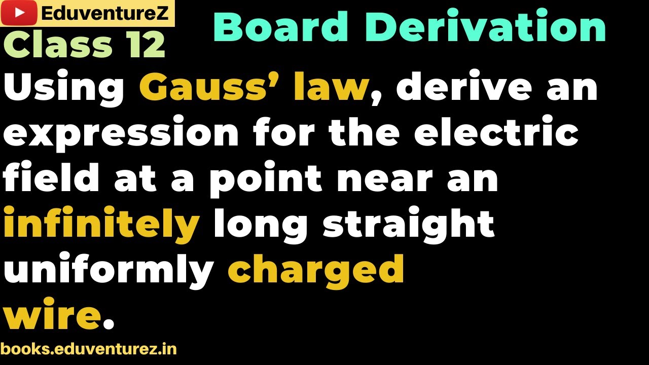 Using Gauss’ law, derive an expression for the electric field at a point near an infinitely long str