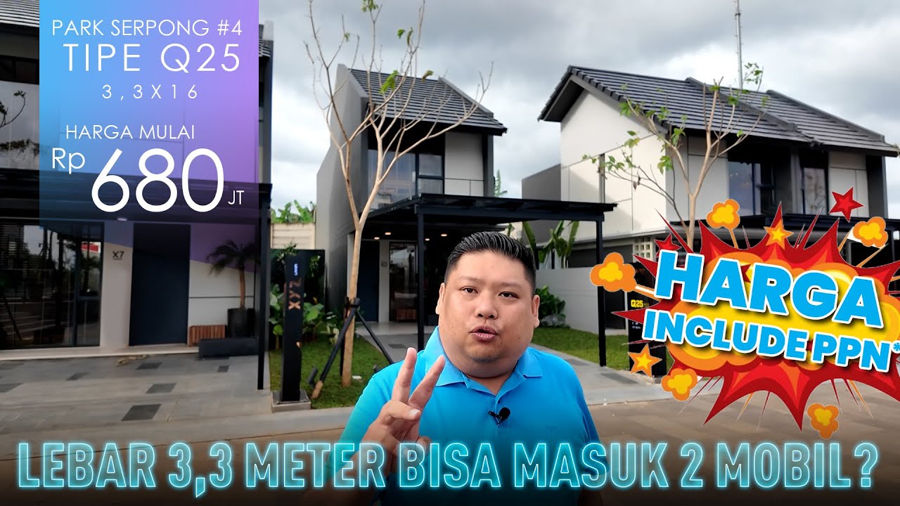PARK SERPONG TAHAP 4, Tipe Q25 3,3x16, BISA MASUK 2 MOBIL
