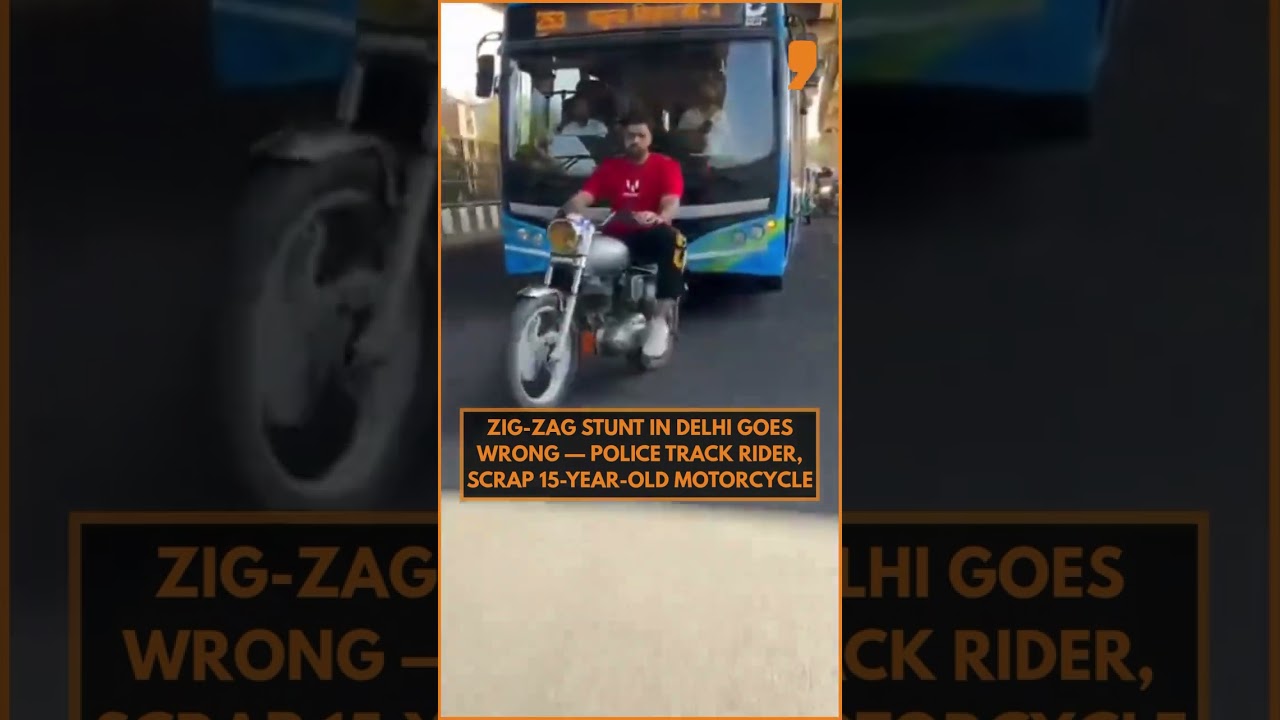 Bike Stunt in Front of DTC Bus Backfires | News9