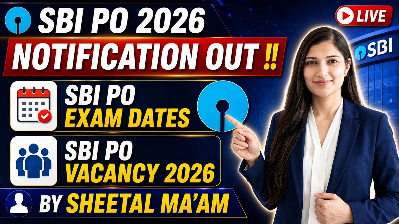 SBI PO 2026 NOTIFICATION OUT !! SBI PO EXAM DATES | SBI PO VACANCY 2026 #sbipo #sbiponotification