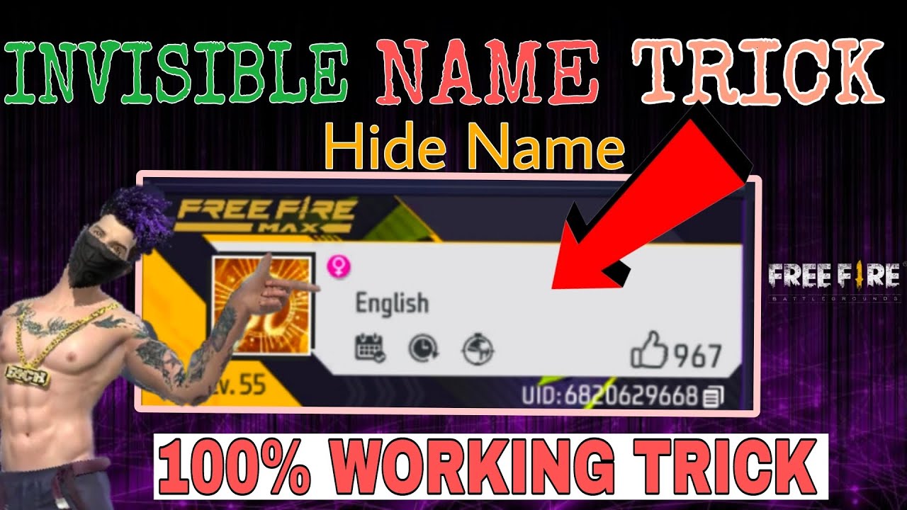 How to write Invisible Name in Free Fire / How to Hide Name in Free Fire / free fire name hide