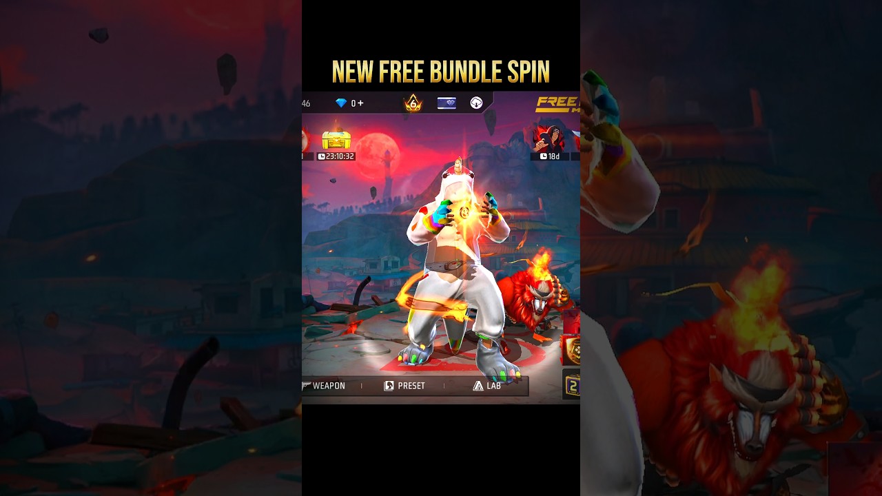 Define Luck ☠: New Free Lucky Royale Bundle Spin Trick in Free Fire!! 🤯🎉 #shorts